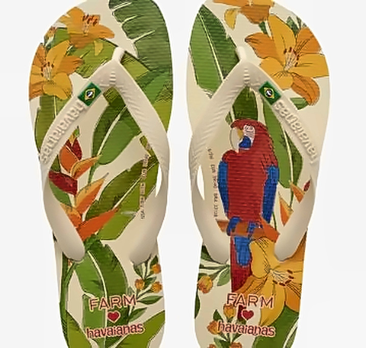 Chinelo Havaianas Farm Ararinhas